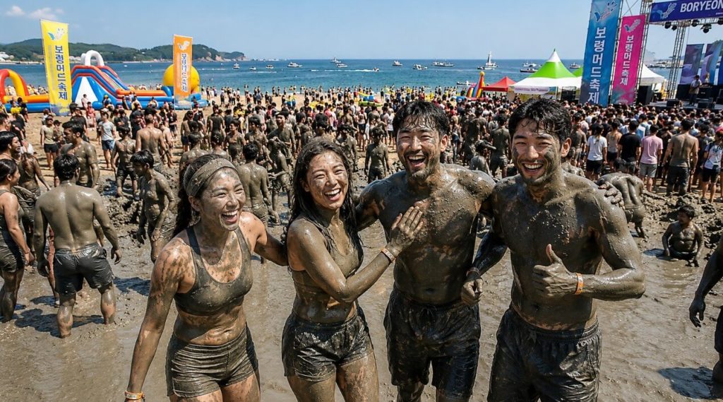 boryeong mud festival body paintin