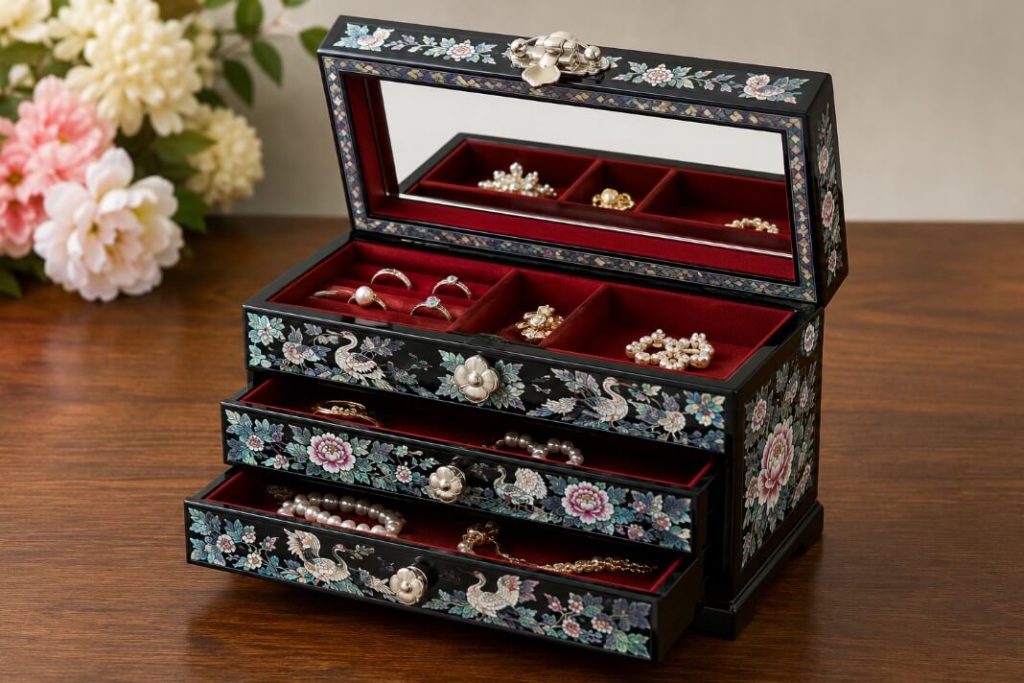 korean mother of pearl jewelry box