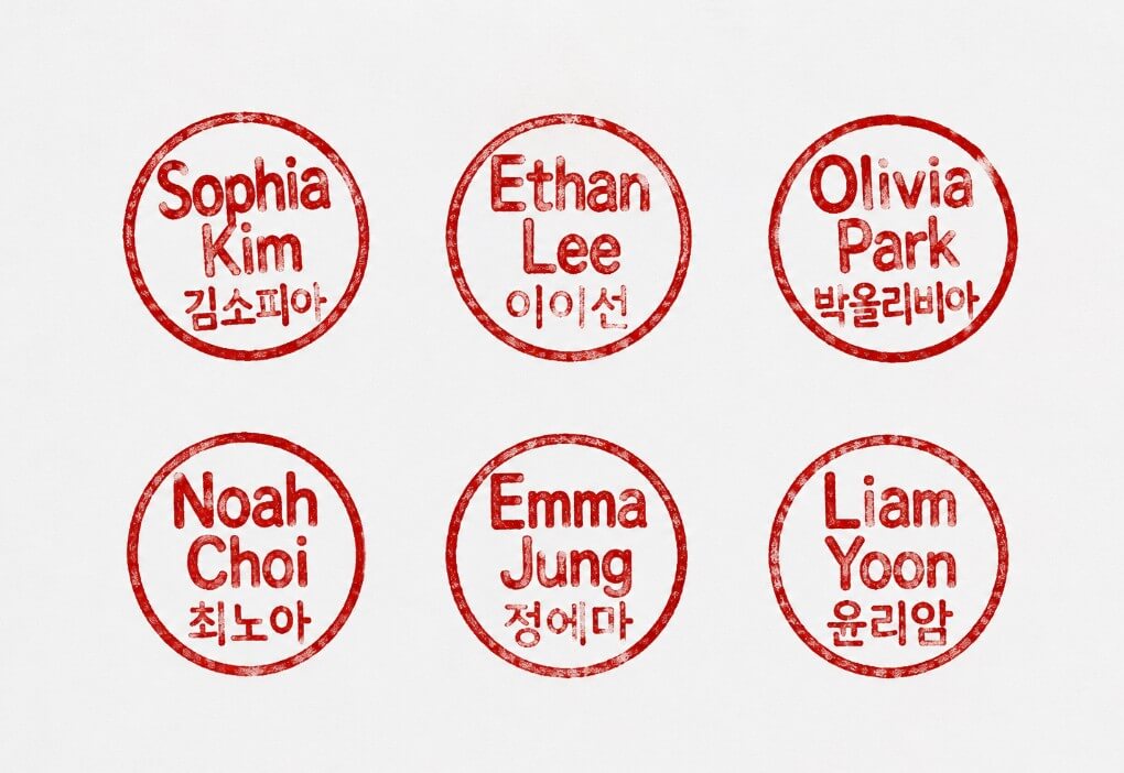 personal korean rubber stamp designs