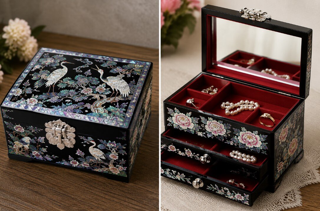 traditional korean najeonchilgi jewelry box